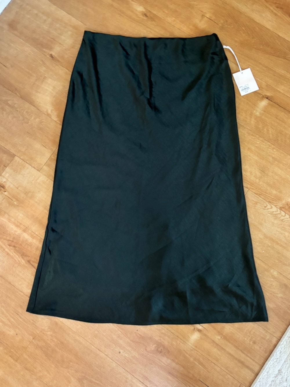 LC Lauren Conrad Black Midi Slip Skirt